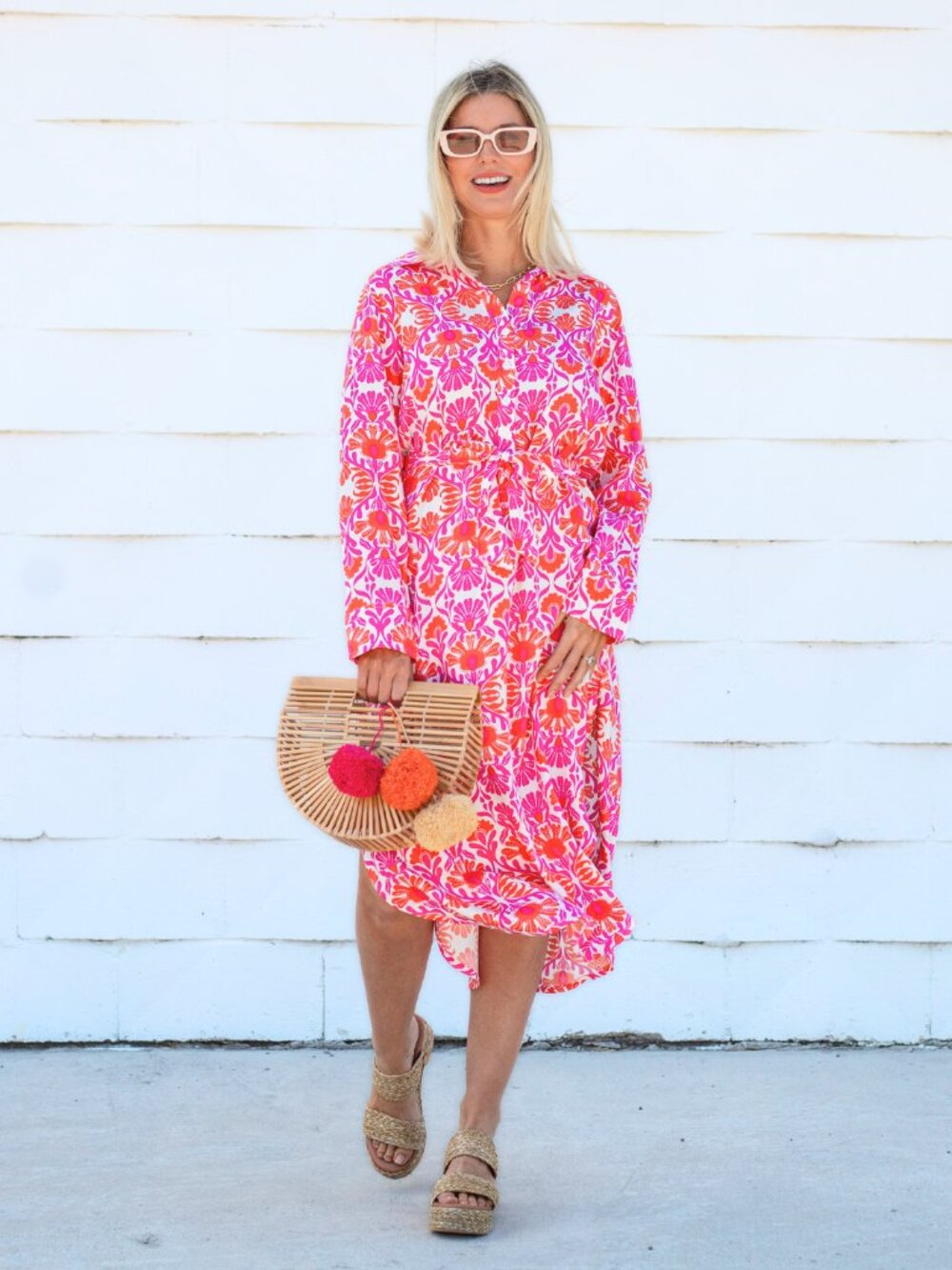 La Mer Luxe August Midi dress- Punch Blush Croatia